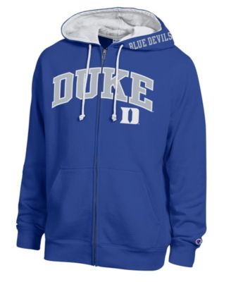 Men's Royal Duke Blue Devils Arch Logo Full-Zip Fleece Hoodie