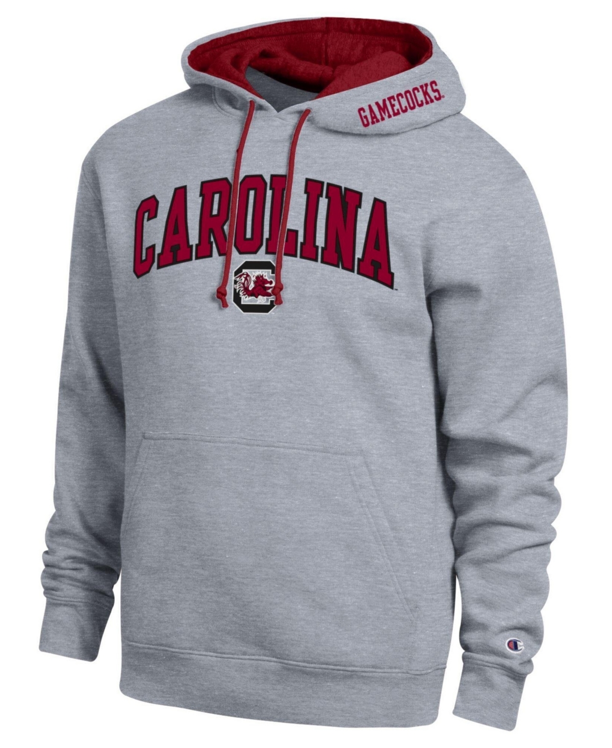 Champion Men's Heather Gray South Carolina Gamecocks Arch Tackle Twill Hoodie
