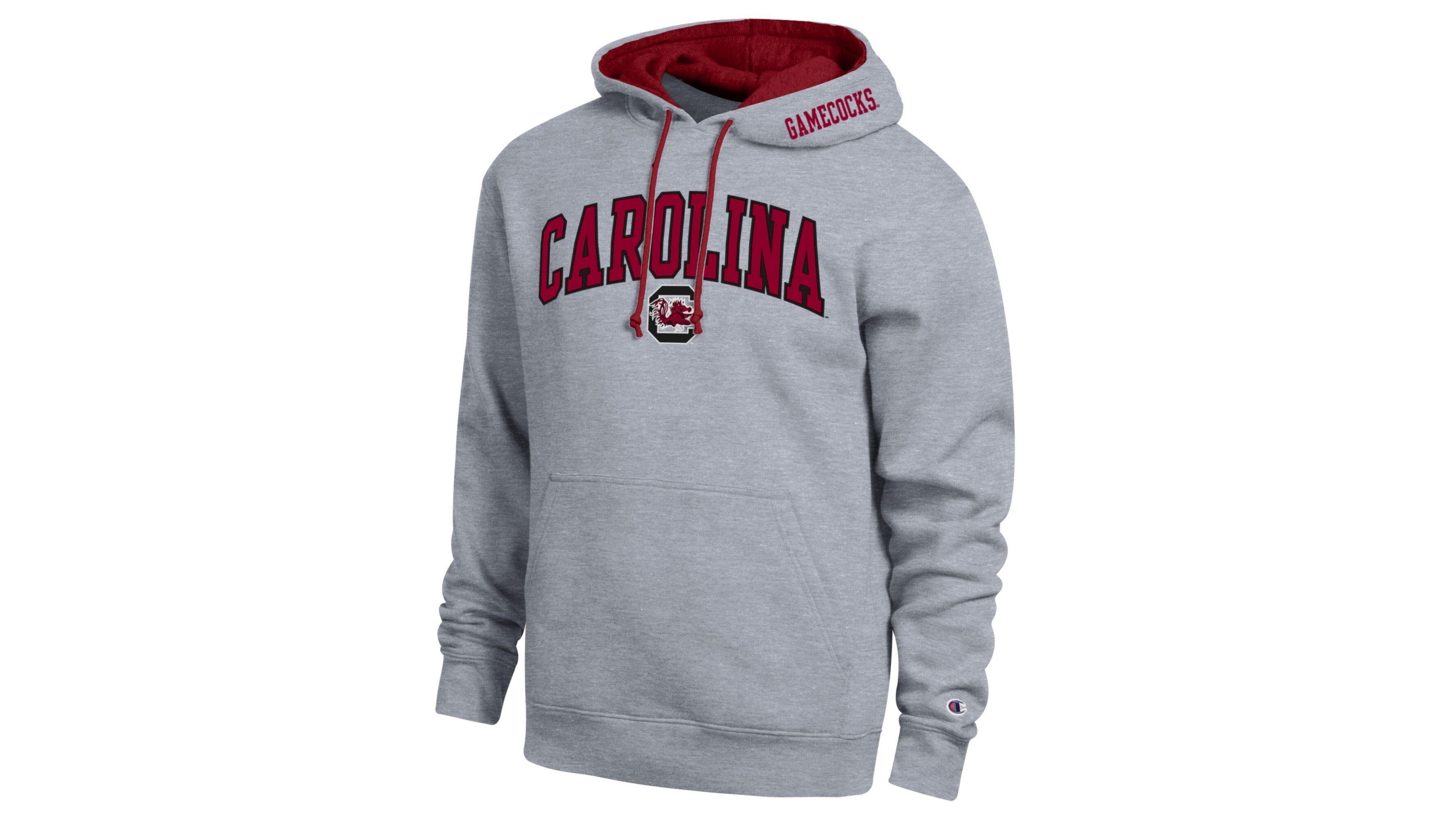 Champion Men's Heather Gray South Carolina Gamecocks Arch Tackle Twill Hoodie