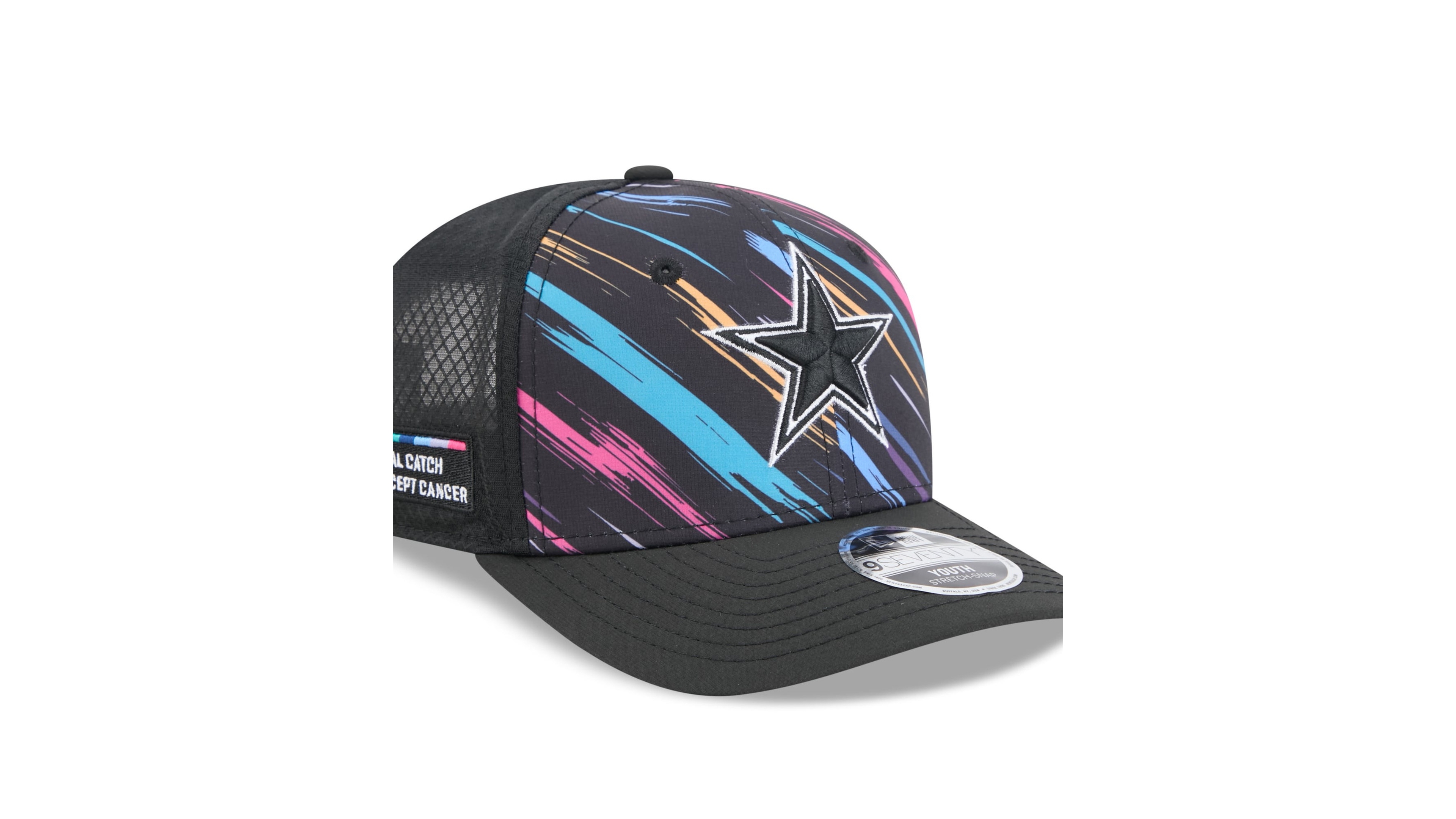 New Era Big Boys' and Girls' Black Dallas Cowboys 2026 Nfl Crucial Catch 9SEVENTY Adjustable Trucker Hat
