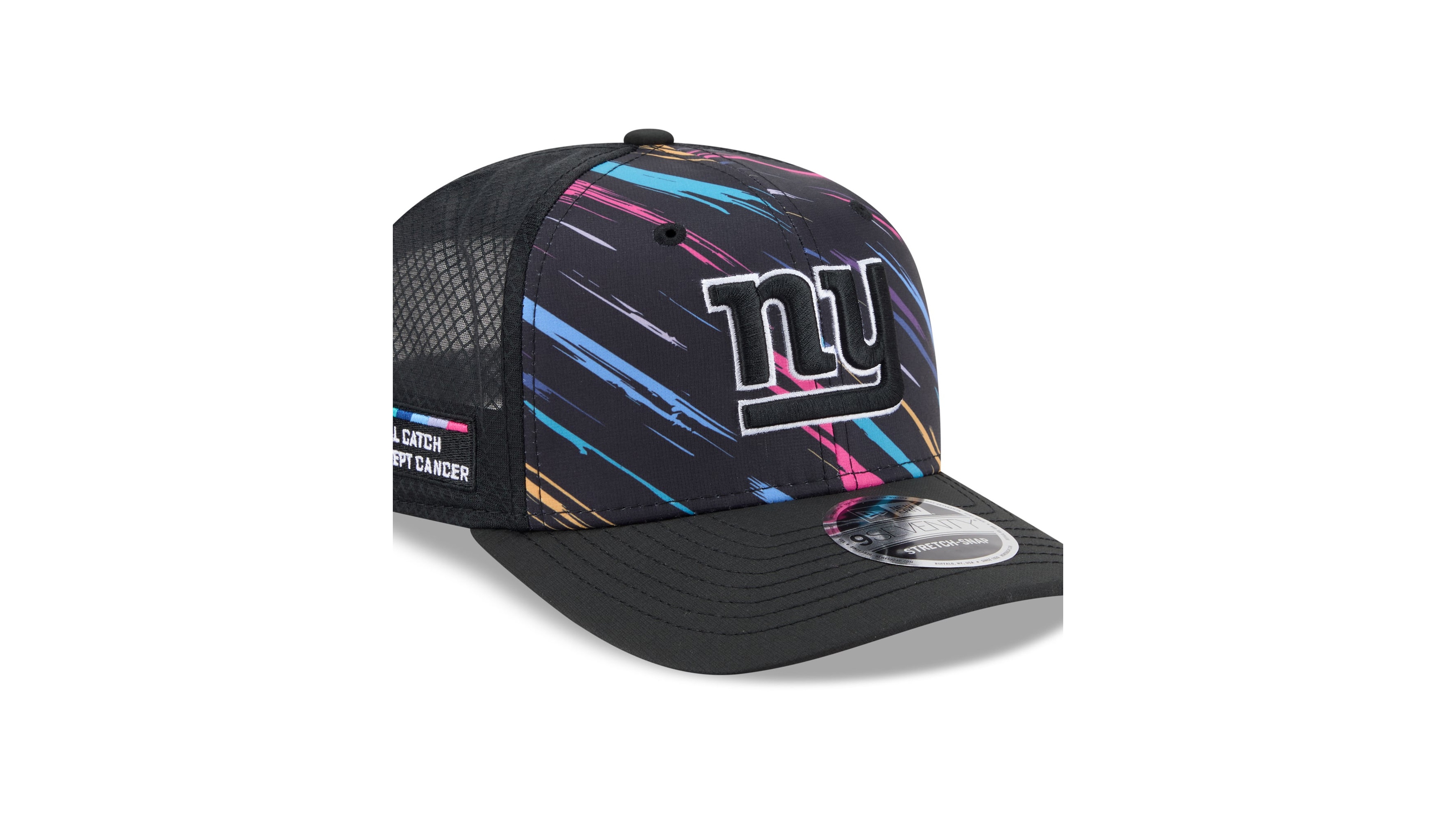 New Era Big Boys' and Girls' Black New York Giants 2026 Nfl Crucial Catch 9SEVENTY Adjustable Trucker Hat