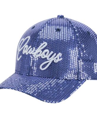 Women's Navy Dallas Cowboys Sequin Script 9FORTY Adjustable Hat