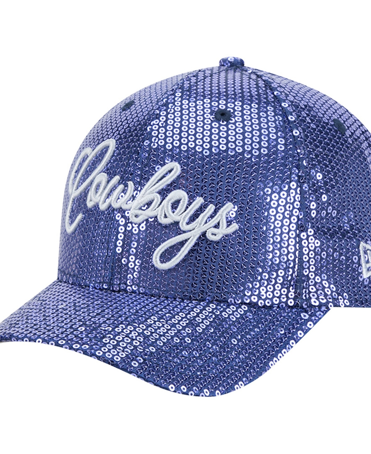 New Era Women's Navy Dallas Cowboys Sequin Script 9FORTY Adjustable Hat