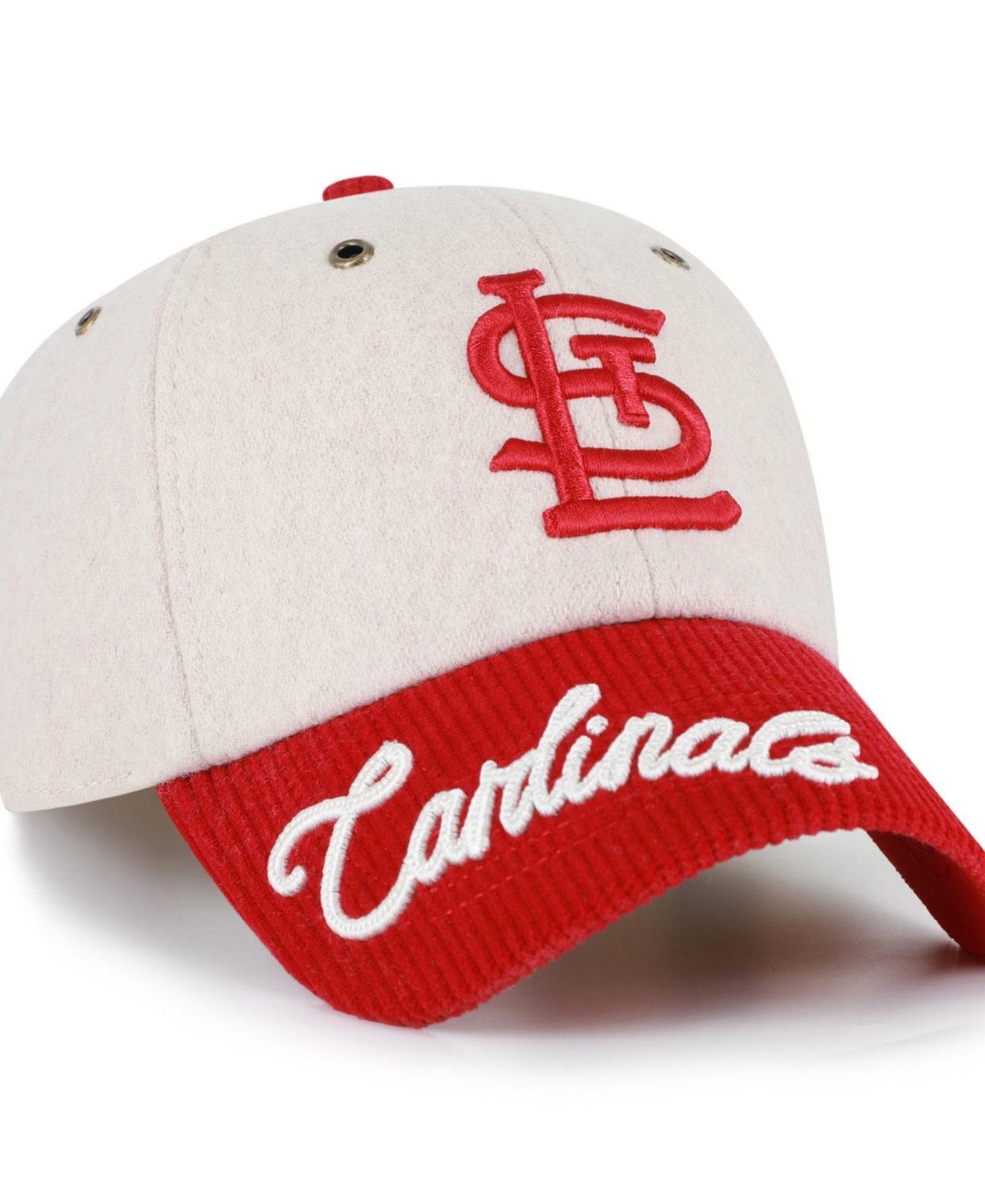 '47 Brand Men's Natural/Red St. Louis Cardinals Rope Script Clean Up Adjustable Hat