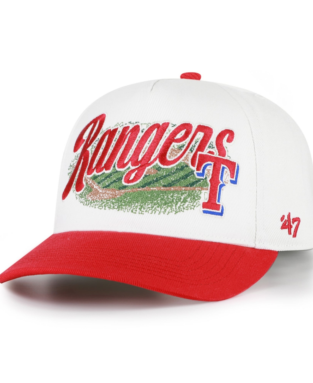 '47 Brand Men's White/Red Texas Rangers Enfield Hitch Adjustable Hat - White, Red