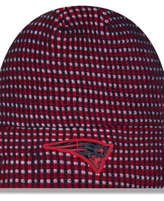 Men's Red New England Patriots 2026 Sideline Cold Weather Cuffed Knit Hat