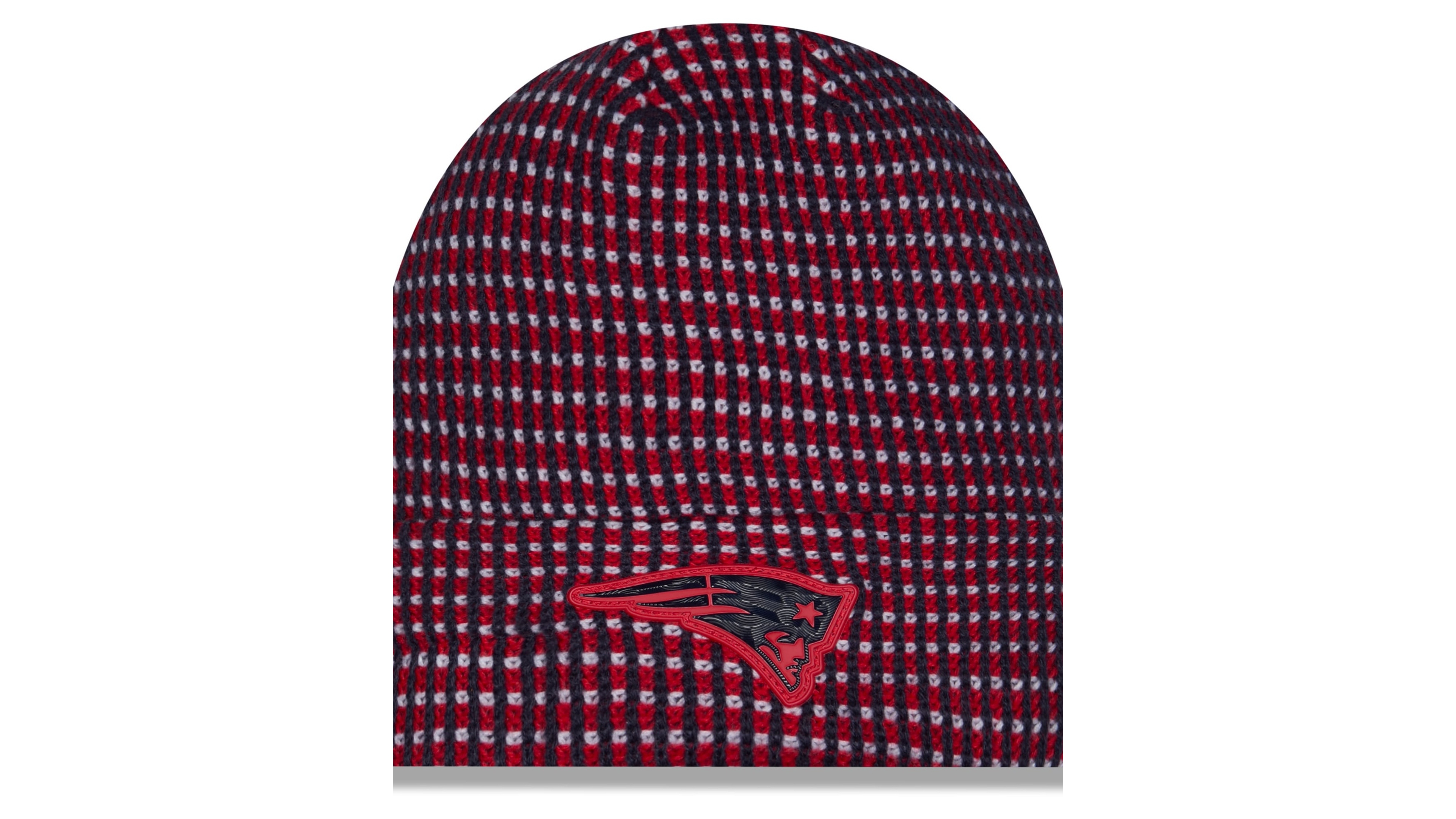 New Era Men's Red New England Patriots 2026 Sideline Cold Weather Cuffed Knit Hat