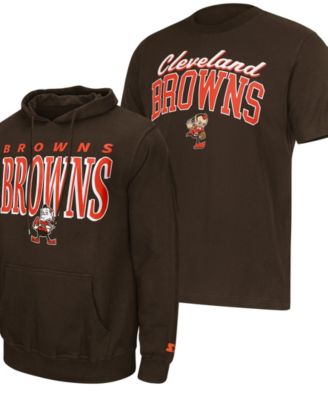Men's Brown Cleveland Browns Vintage Logo Hoodie