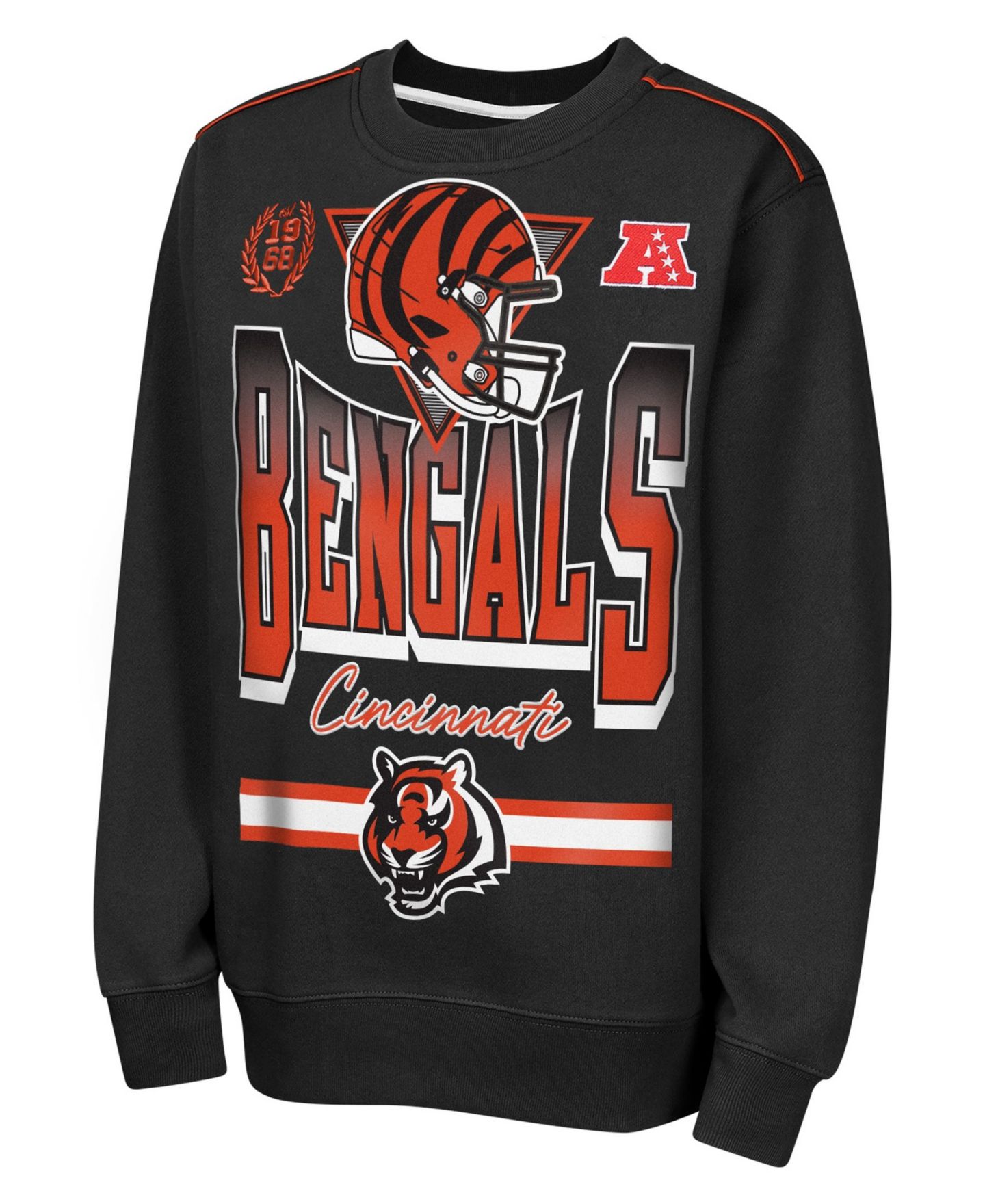 Детская толстовка Outerstuff Black Cincinnati Bengals Run Fleece — фото 3
