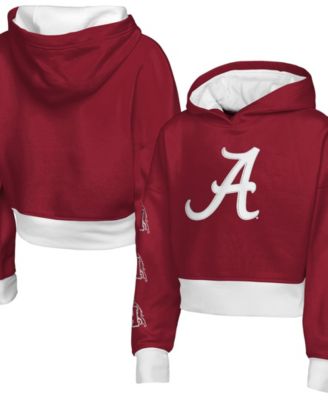 Big Girls Crimson Alabama Crimson Tide Fair Catch Poly Fleece Hoodie