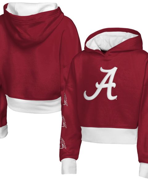 Худи Outerstuff Crimson Alabama Crimson Tide Fair Catch Poly Fleece для девочек