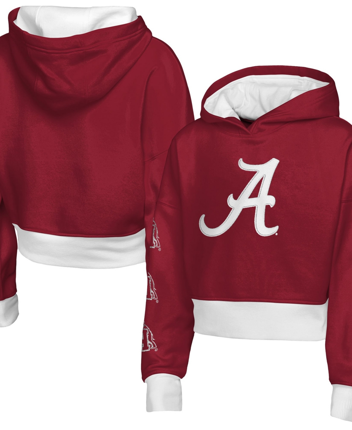 Outerstuff Big Girls Crimson Alabama Crimson Tide Fair Catch Poly Fleece Hoodie