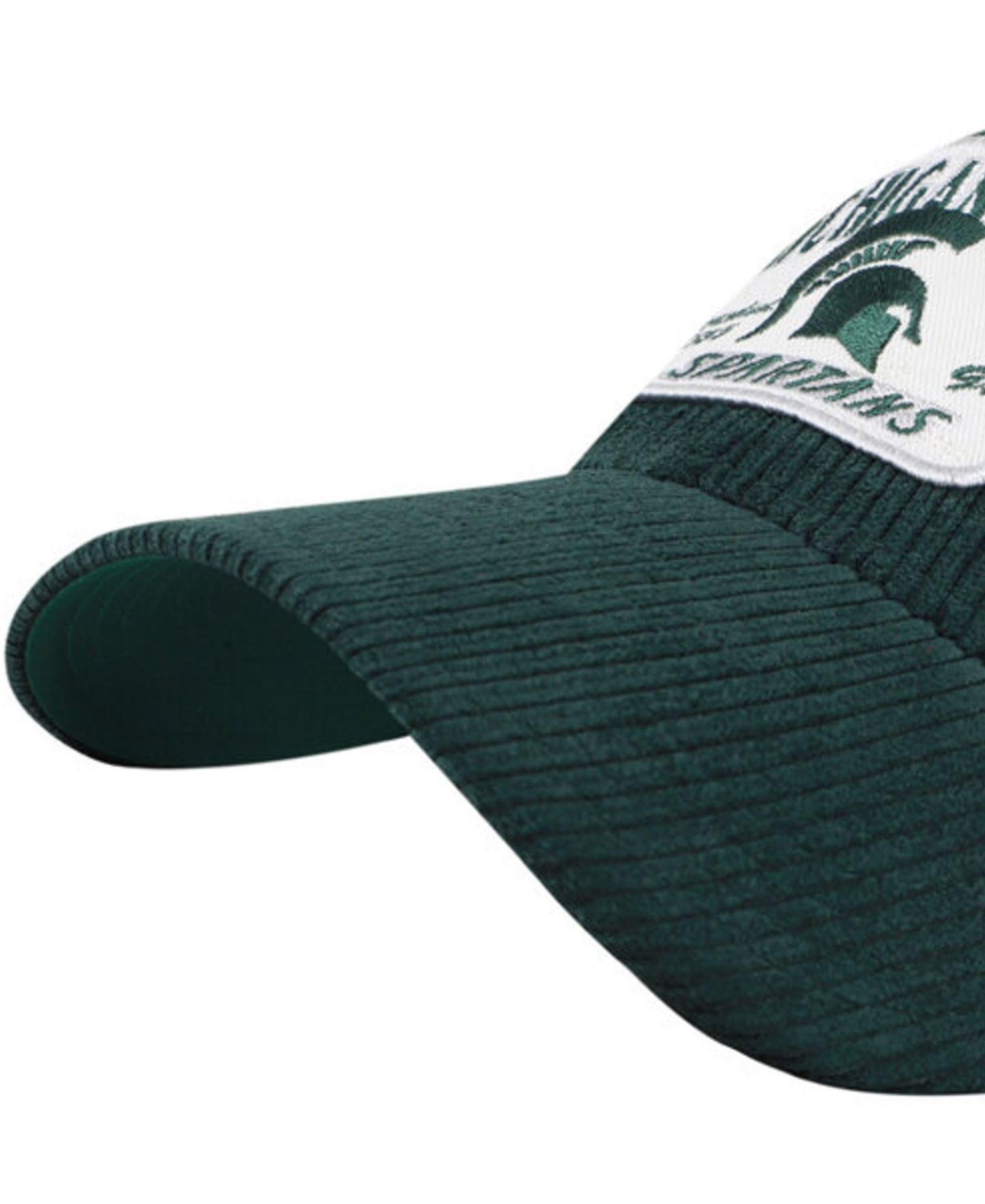 Кепка '47 Brand Green Michigan State Spartans Accordia Corduroy MVP Adjustable Hat — фото 2