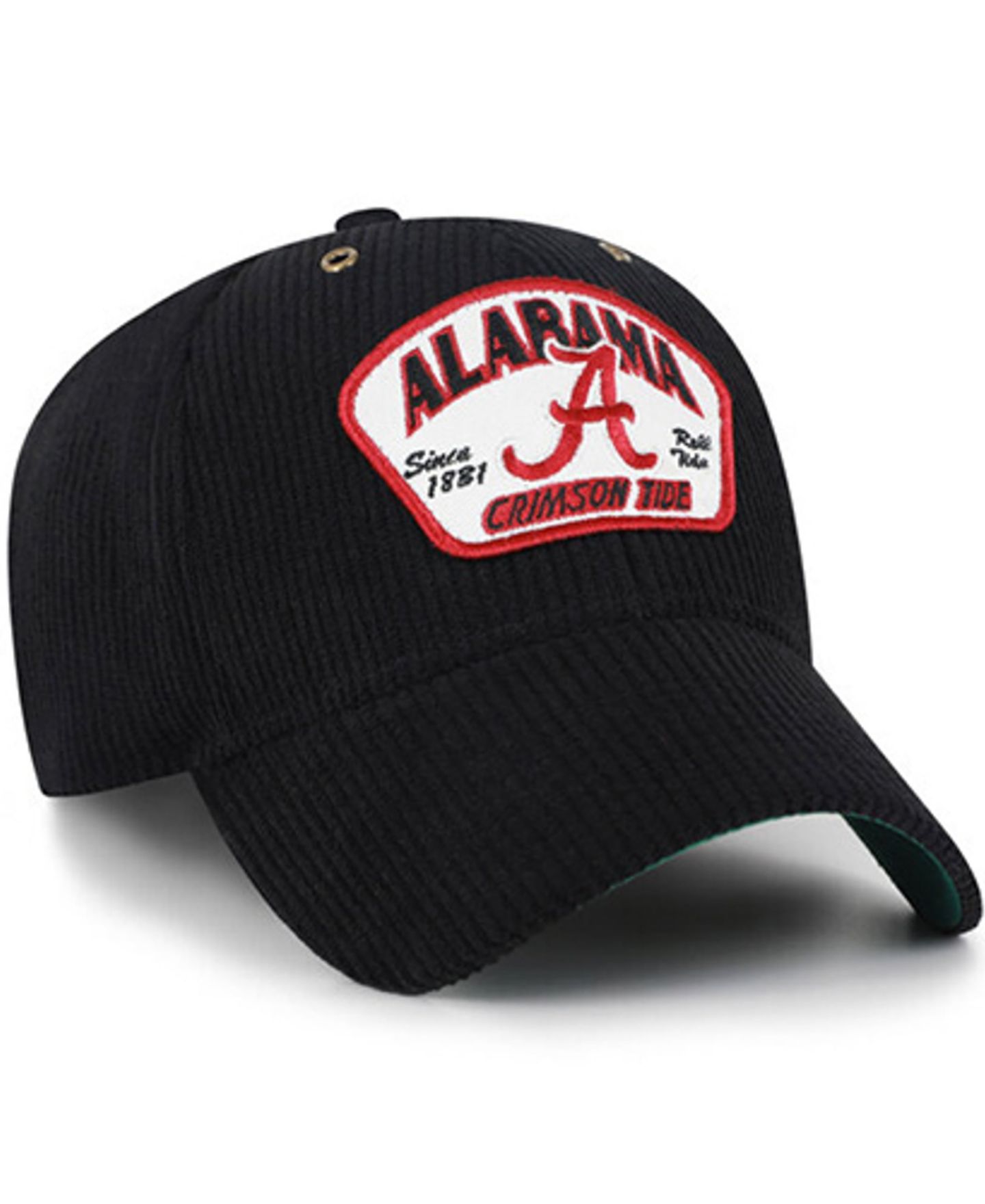 Кепка '47 Brand Black Alabama Crimson Tide Accordia Corduroy MVP Adjustable Hat — фото 4