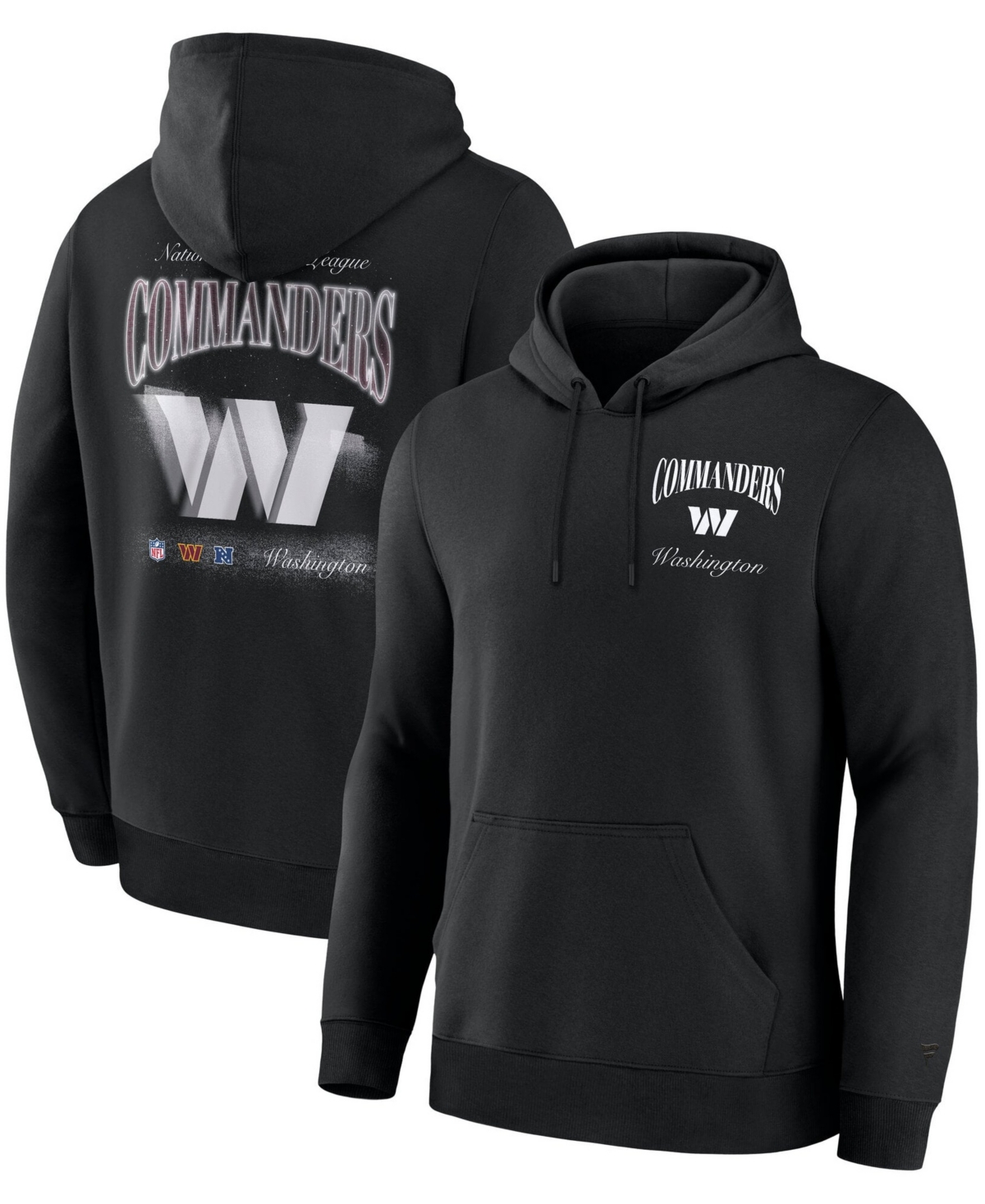 Fanatics Men's Black Washington Commanders Nightfall Long-Sleeves Fleece Hoodie - Black