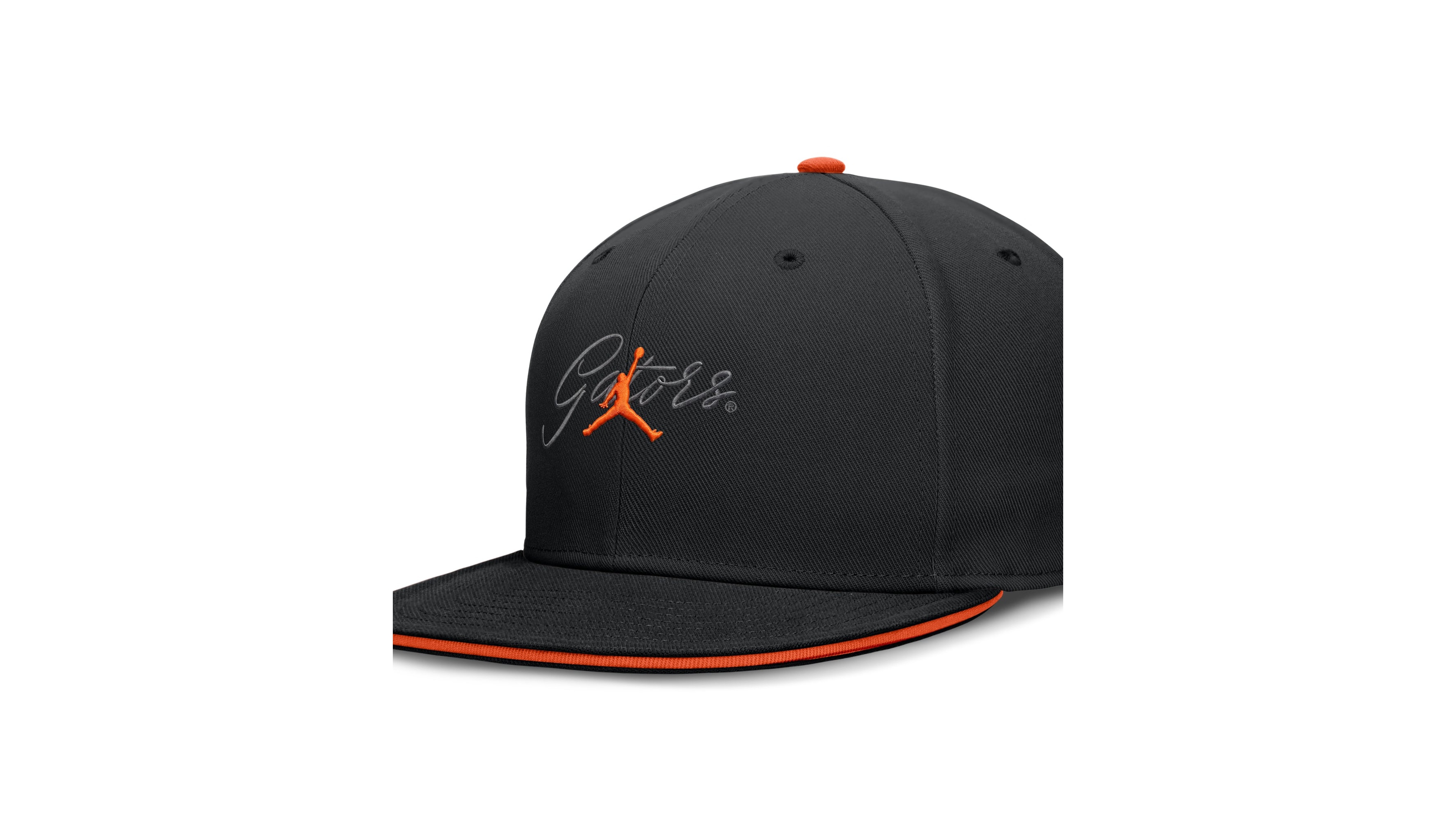 Jordan Men's Black Florida Gators Dri-fit Primetime Script Fitted Hat