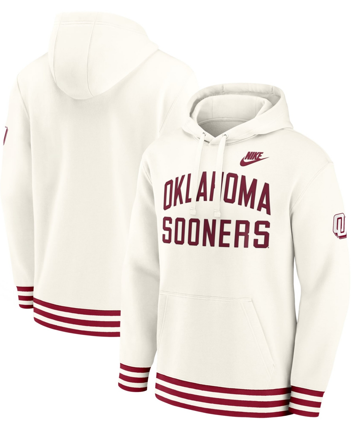 Nike Men's Cream Oklahoma Sooners Legacy Retro Pullover Hoodie