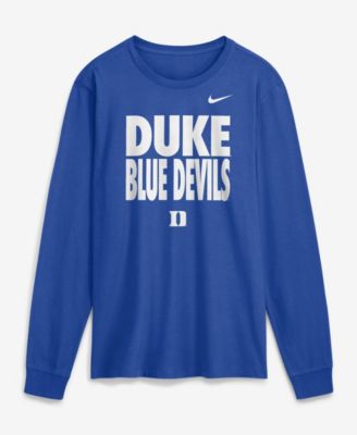 Men's Royal Duke Blue Devils 2026 Sideline Slogan Dri-FIT Long-Sleeves T-Shirt