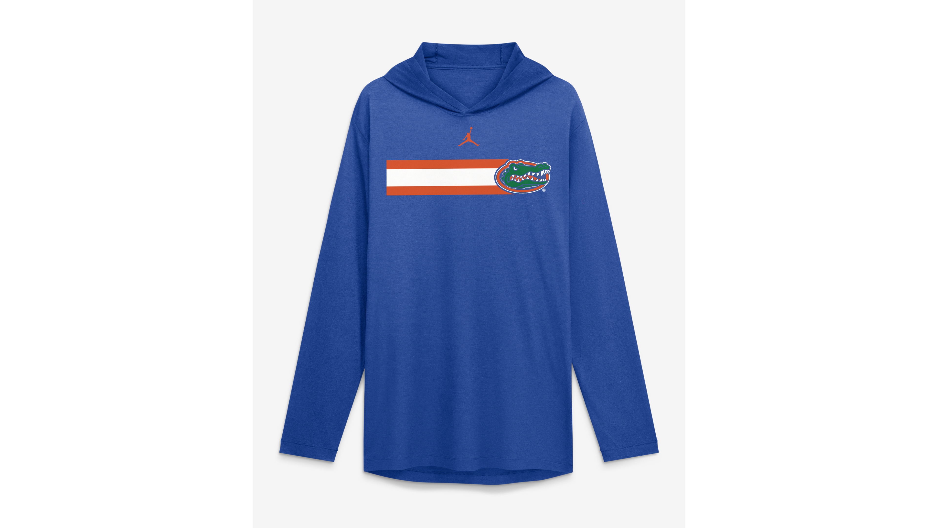 Jordan Men's Royal Florida Gators Primetime Pattern Tri-Blend Dri-fit Long-Sleeves Hooded T-Shirt