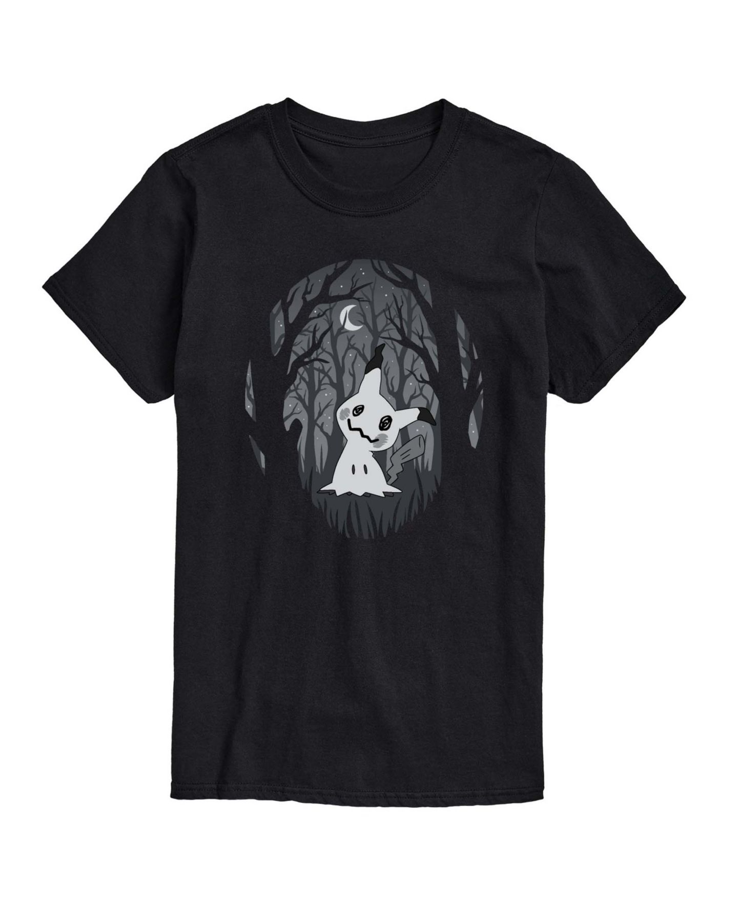 Мужская футболка AIRWAVES Mimikyu Ghost Halloween Haunted Forest Graphic, цвет: Чёрный — фото 1
