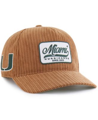 Men's and Women's  Brown Miami Hurricanes Corduroy Patch Hitch Adjustable Hat