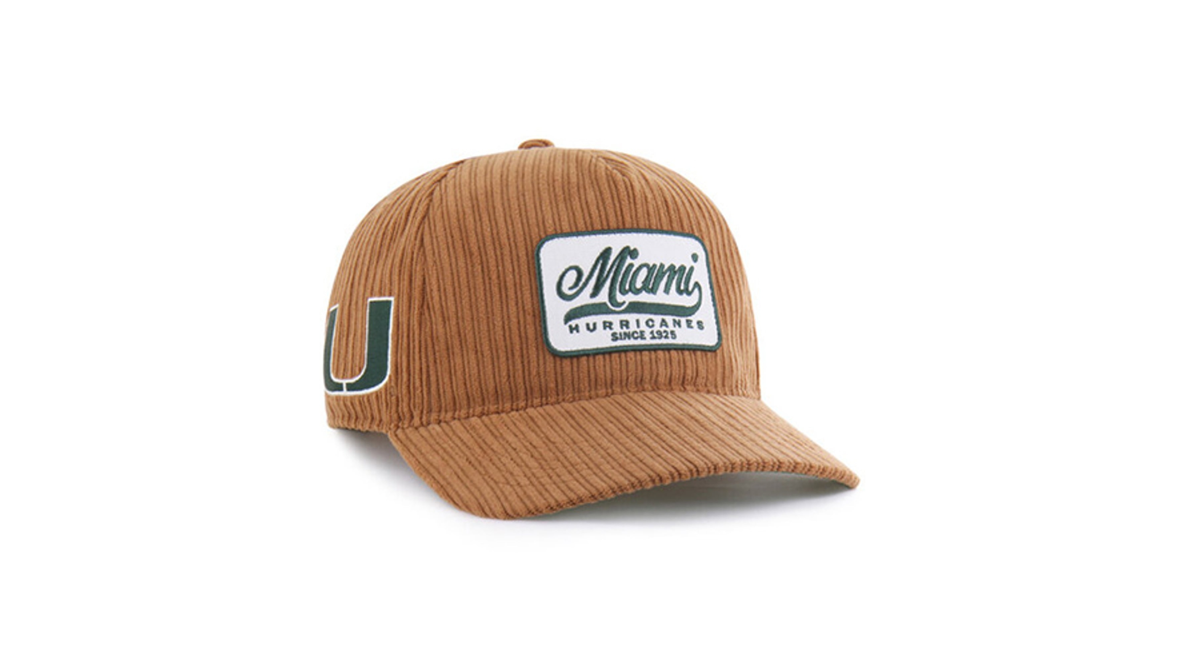 '47 Brand Men's and Women's Brown Miami Hurricanes Corduroy Patch Hitch Adjustable Hat