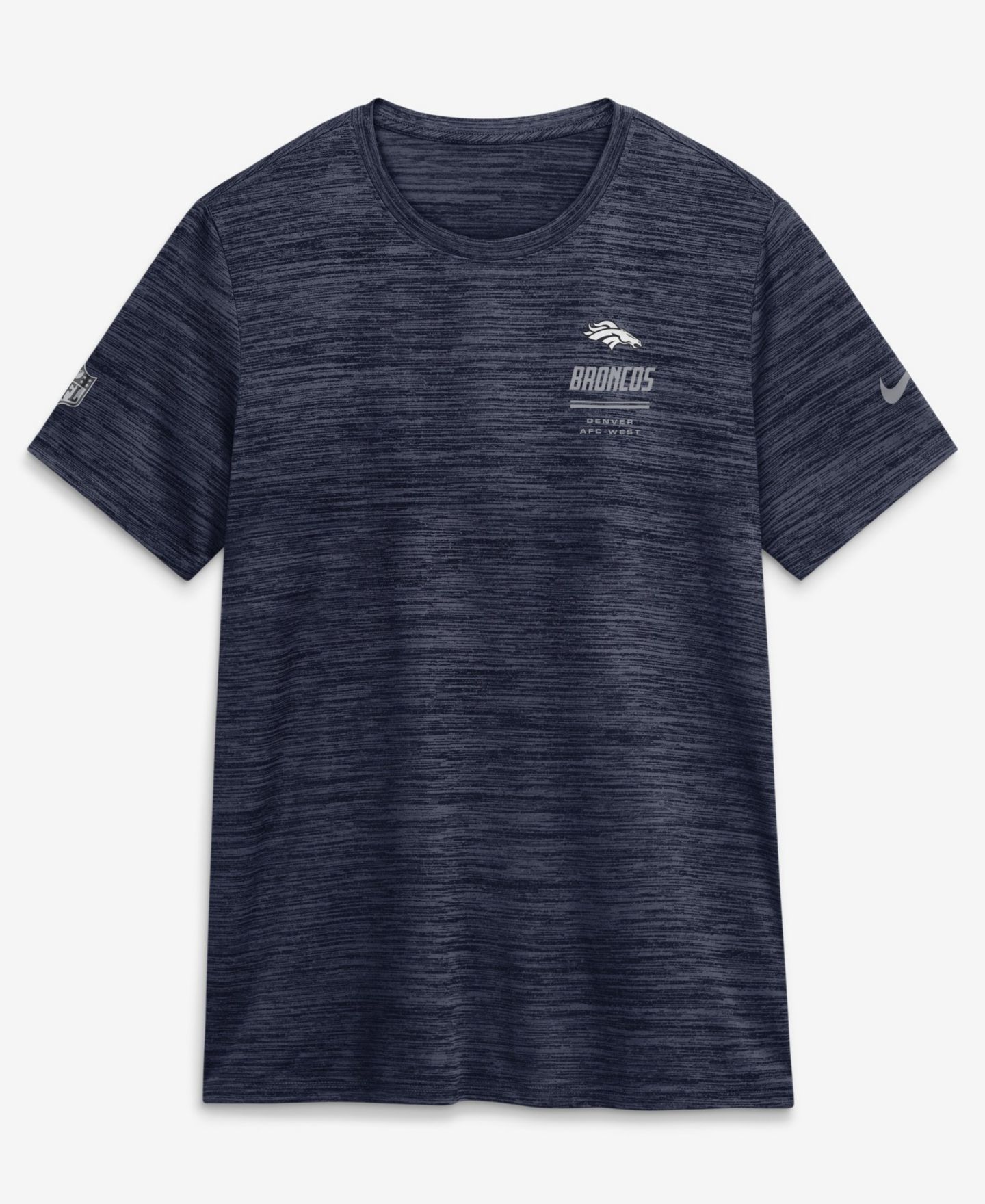 Женская футболка Nike Navy Denver Broncos Sideline Velocity Dri-FIT — фото 3
