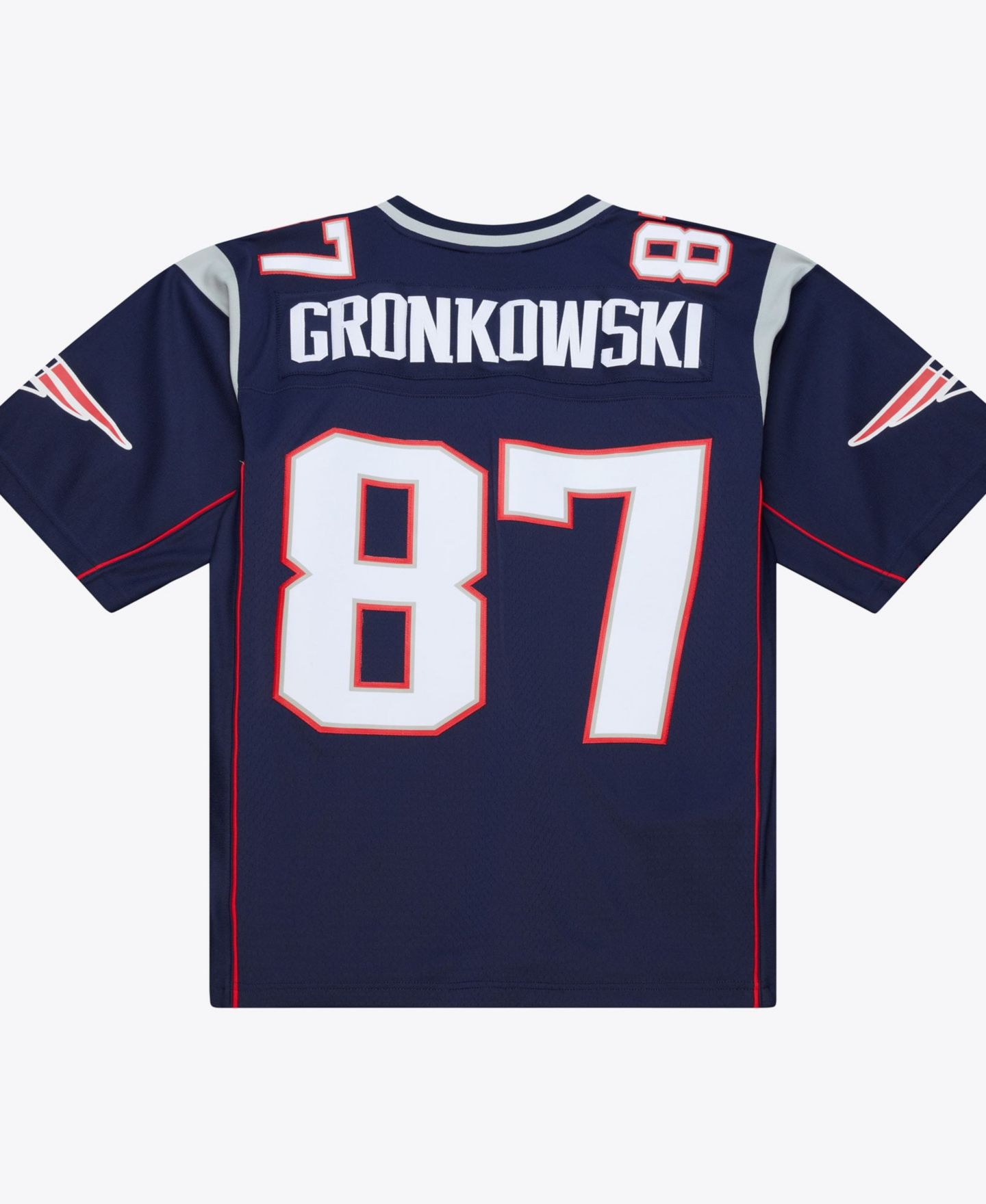 Мужской топ Mitchell & Ness Rob Gronkowski Navy New England Patriots Big Tall 2010 Legacy Retired Player Jersey — фото 2