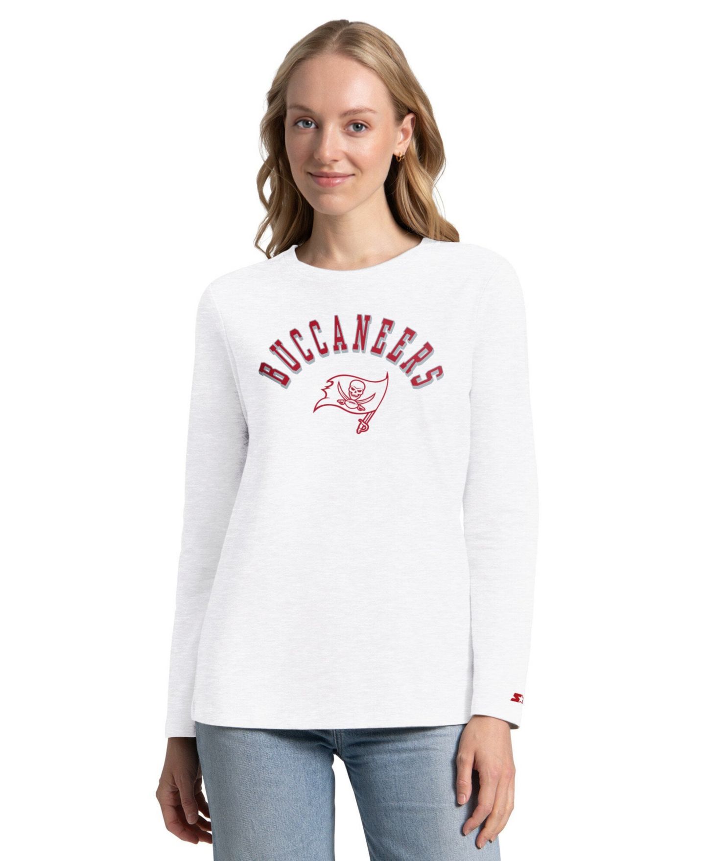 Женские футболки Starter Red/Ash Tampa Bay Buccaneers Short-Sleeves Long-Sleeves Combo Pack — фото 3