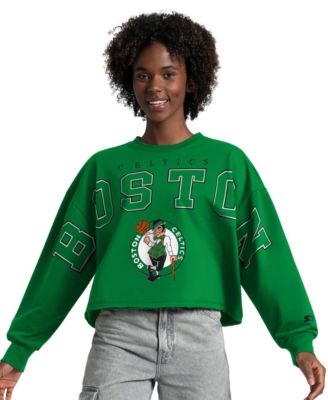 Women's Kelly Green Boston Celtics Bleachers Cropped Sweatshirt