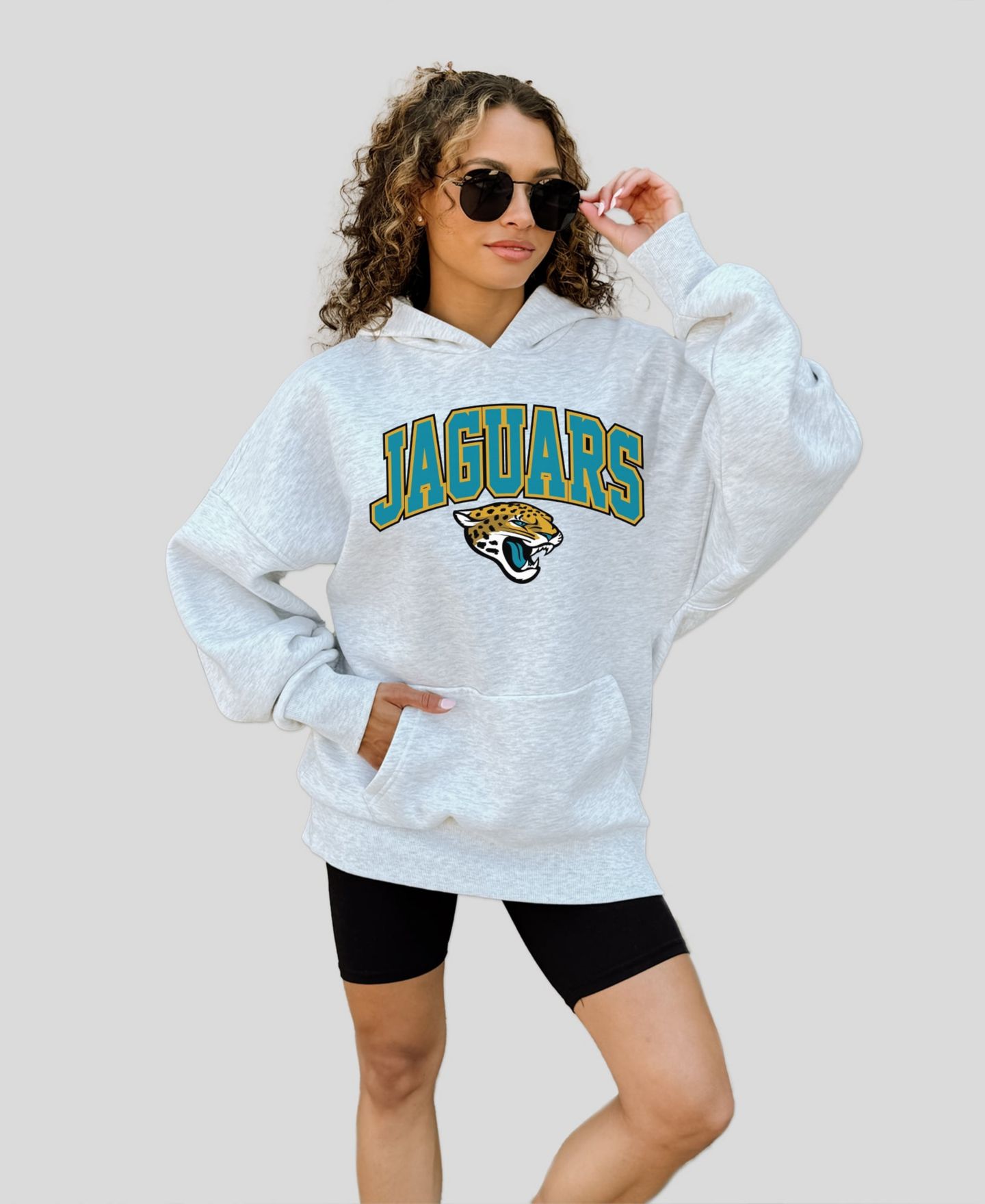 Женское худи Gameday Couture Ash Jacksonville Jaguars Fan Edition Premium Weight — фото 1