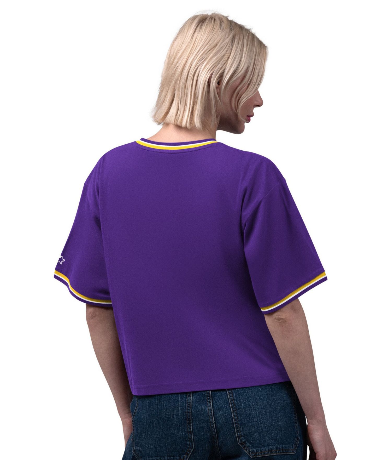 Женская футболка Starter Purple Minnesota Vikings Ace Cropped — фото 3