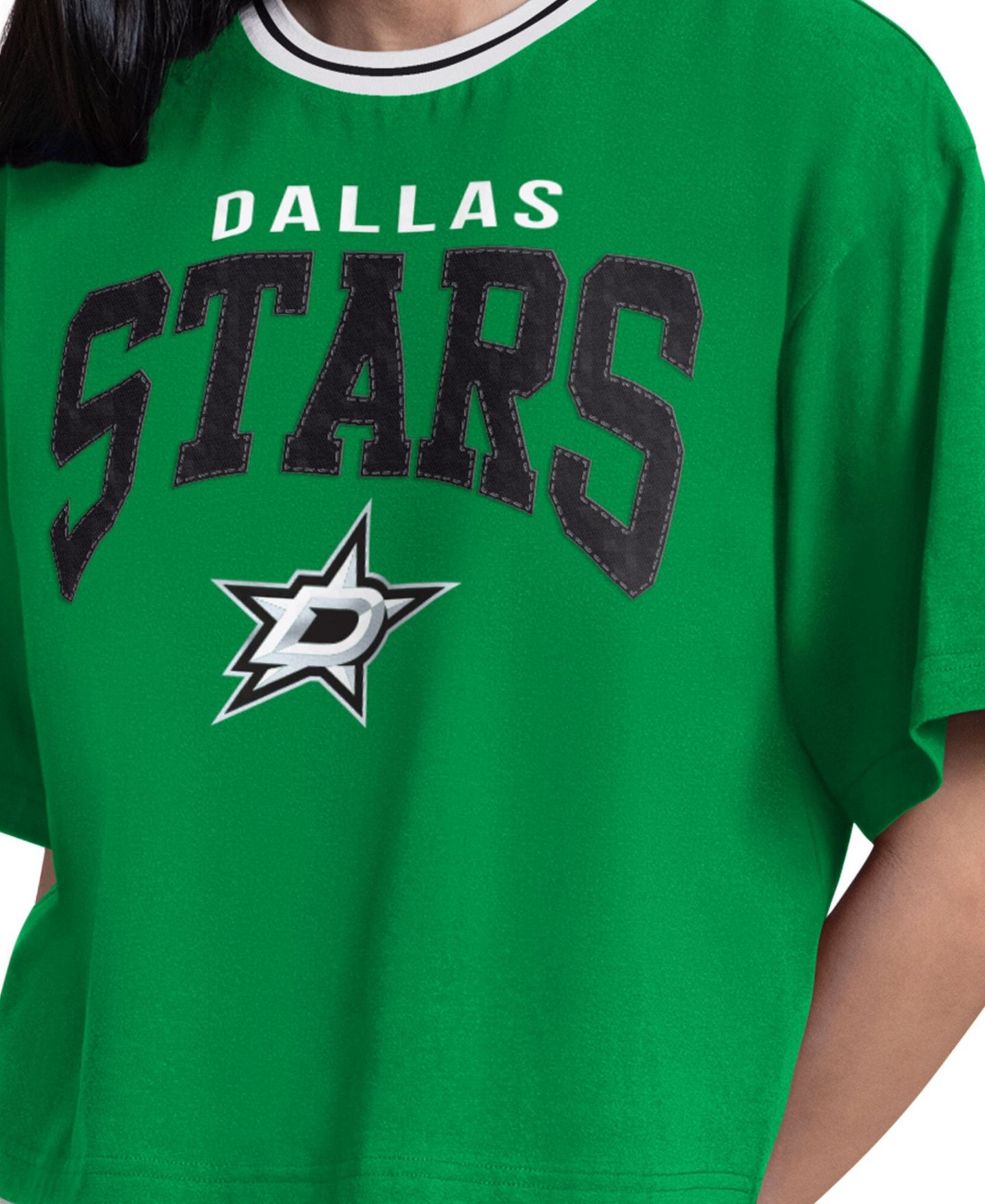 Женская футболка Starter Kelly Green Dallas Stars Ace Cropped — фото 2