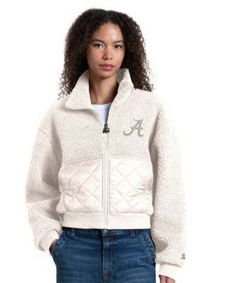Women's White Alabama Crimson Tide Journeyman Sherpa Full-Zip Jacket