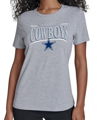 Women's Gray Dallas Cowboys Arch Stripe T-Shirt