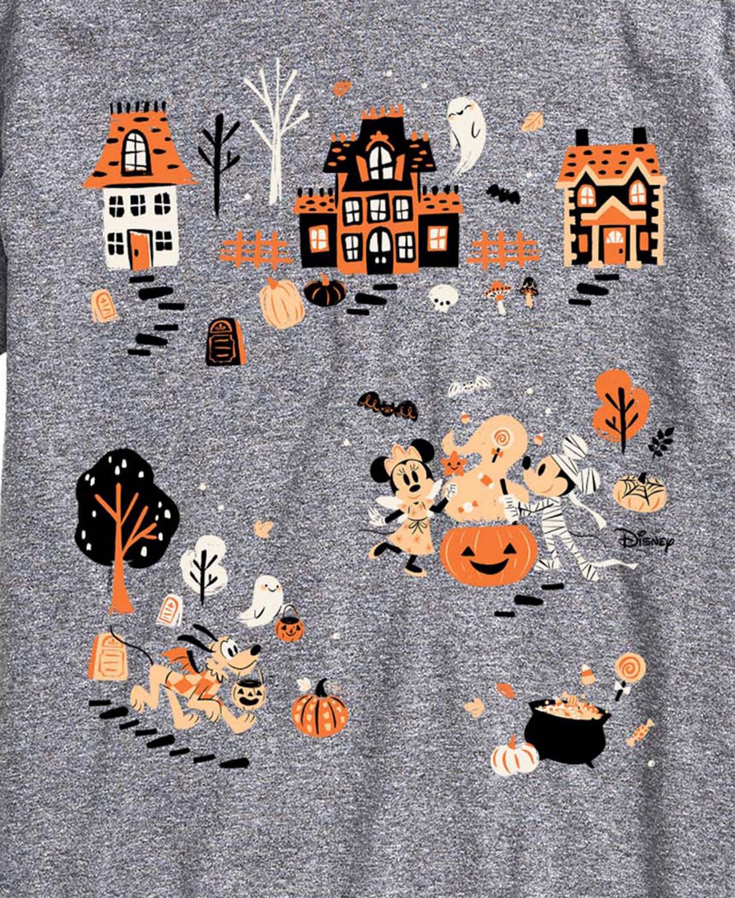 Мужская футболка AIRWAVES Mickey Halloween Neighborhood Graphic, цвет: Меланжевый — фото 3