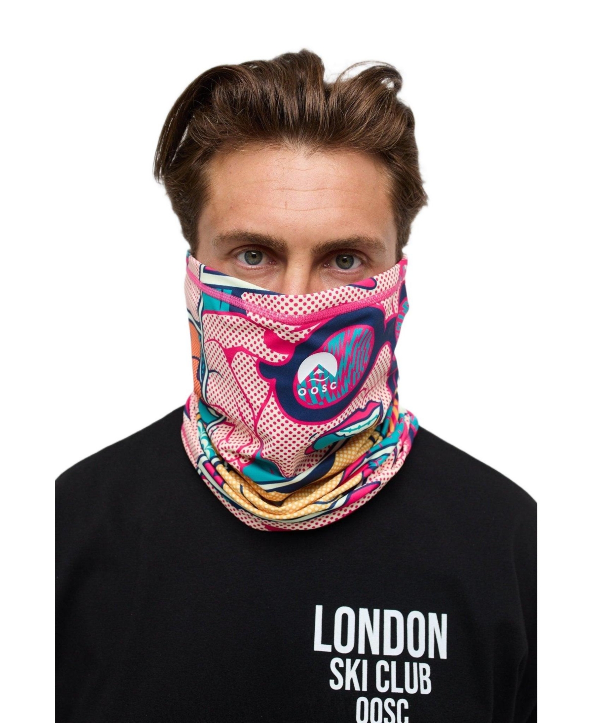 Oosc Men's Unisex Neckwarmer - Comic Book Candy - Multicolor.