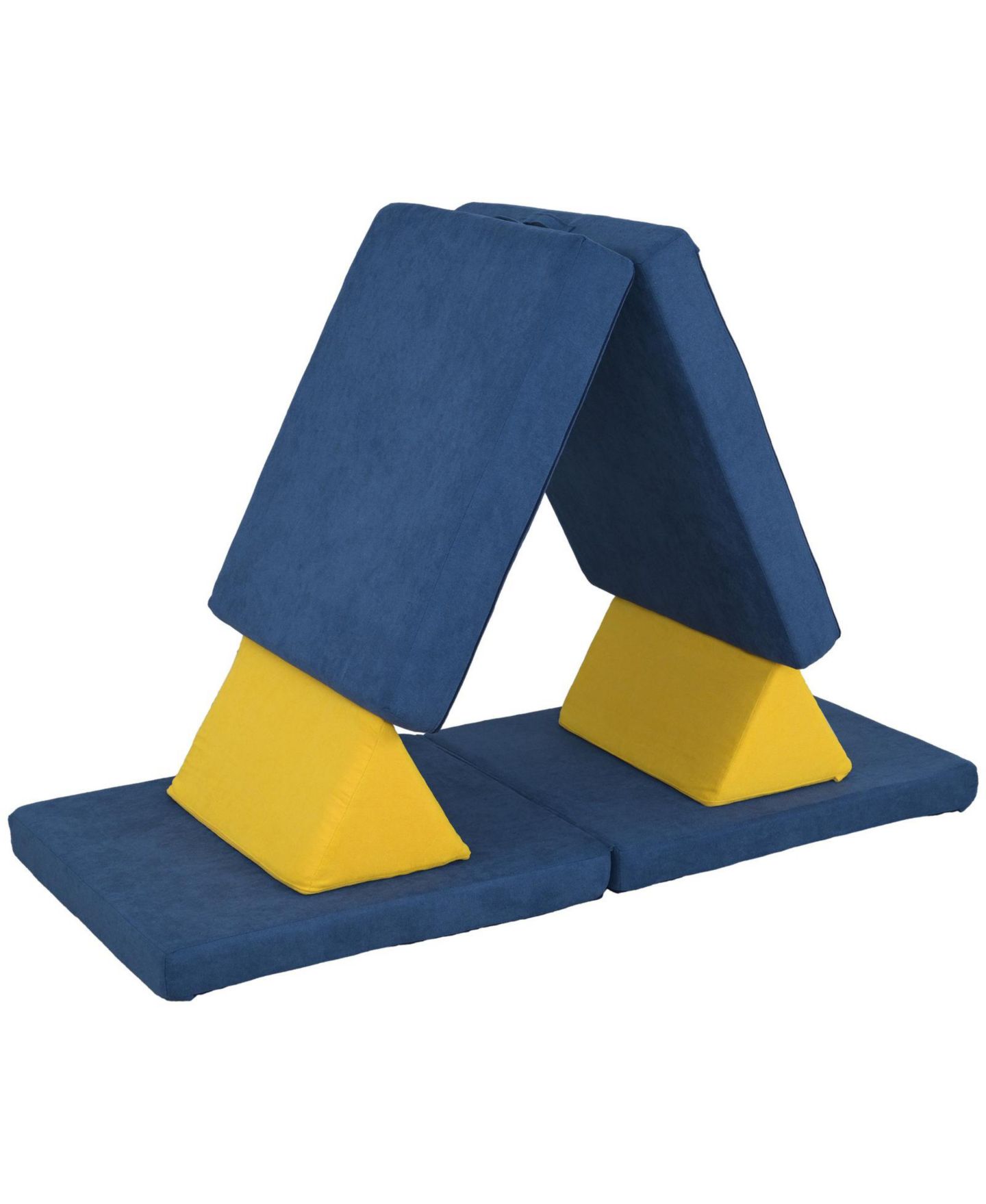 Детские конструкторы Glintex Velvet Foam Climbing Block 6-Piece Set, Ages 18 Months+, цвет: Синий — фото 11