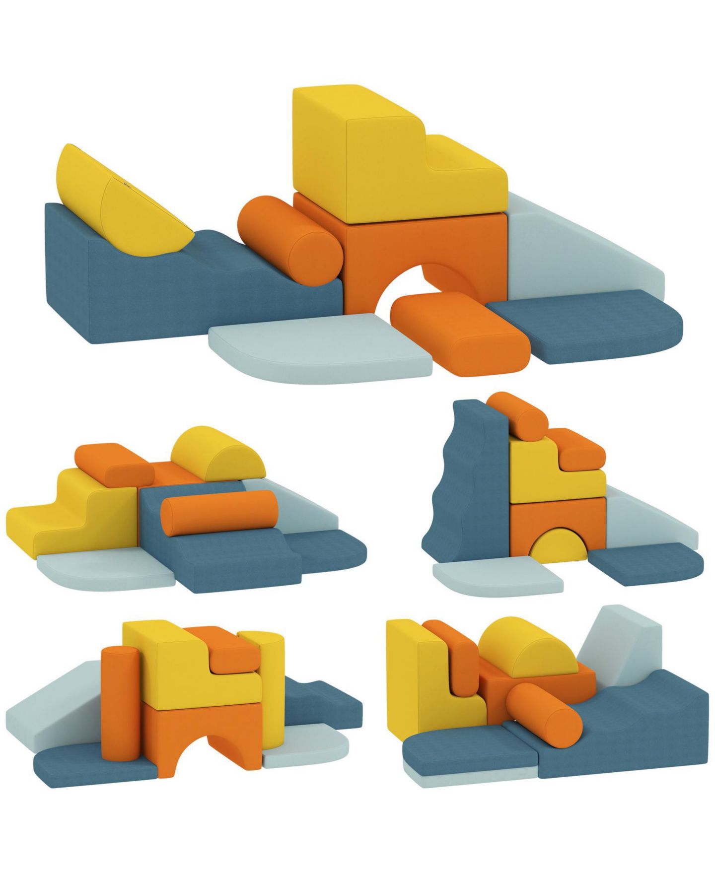 Детские конструкторы Glintex Climb and Crawl 9-Piece Soft Play Set, Ages 3-5, цвет: Разноцветный — фото 1