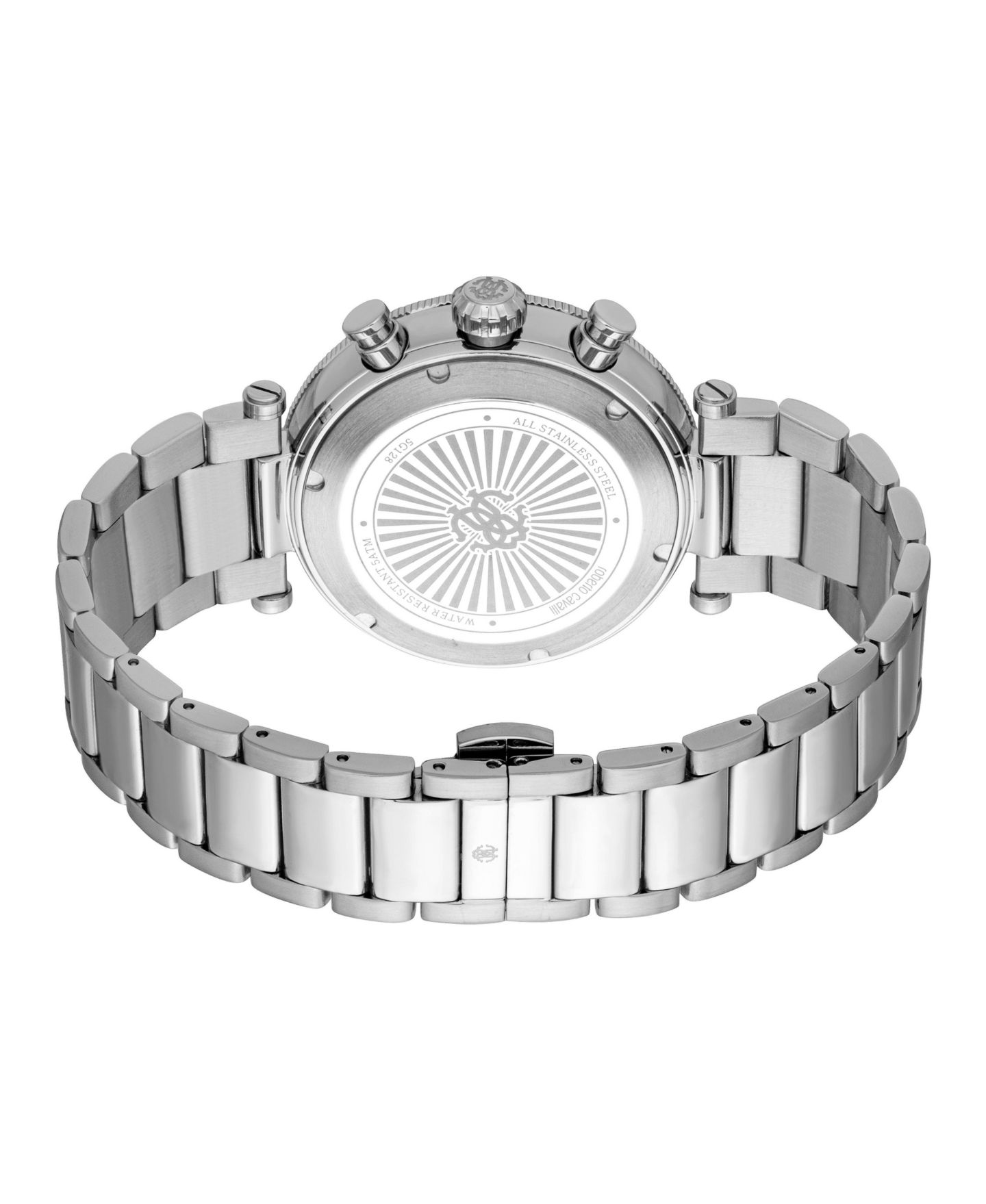 Мужские часы Roberto Cavalli Quartz Chronograph Ritmo Stainless Steel Bracelet Watch, 43mm, цвет: Серебряный — фото 3