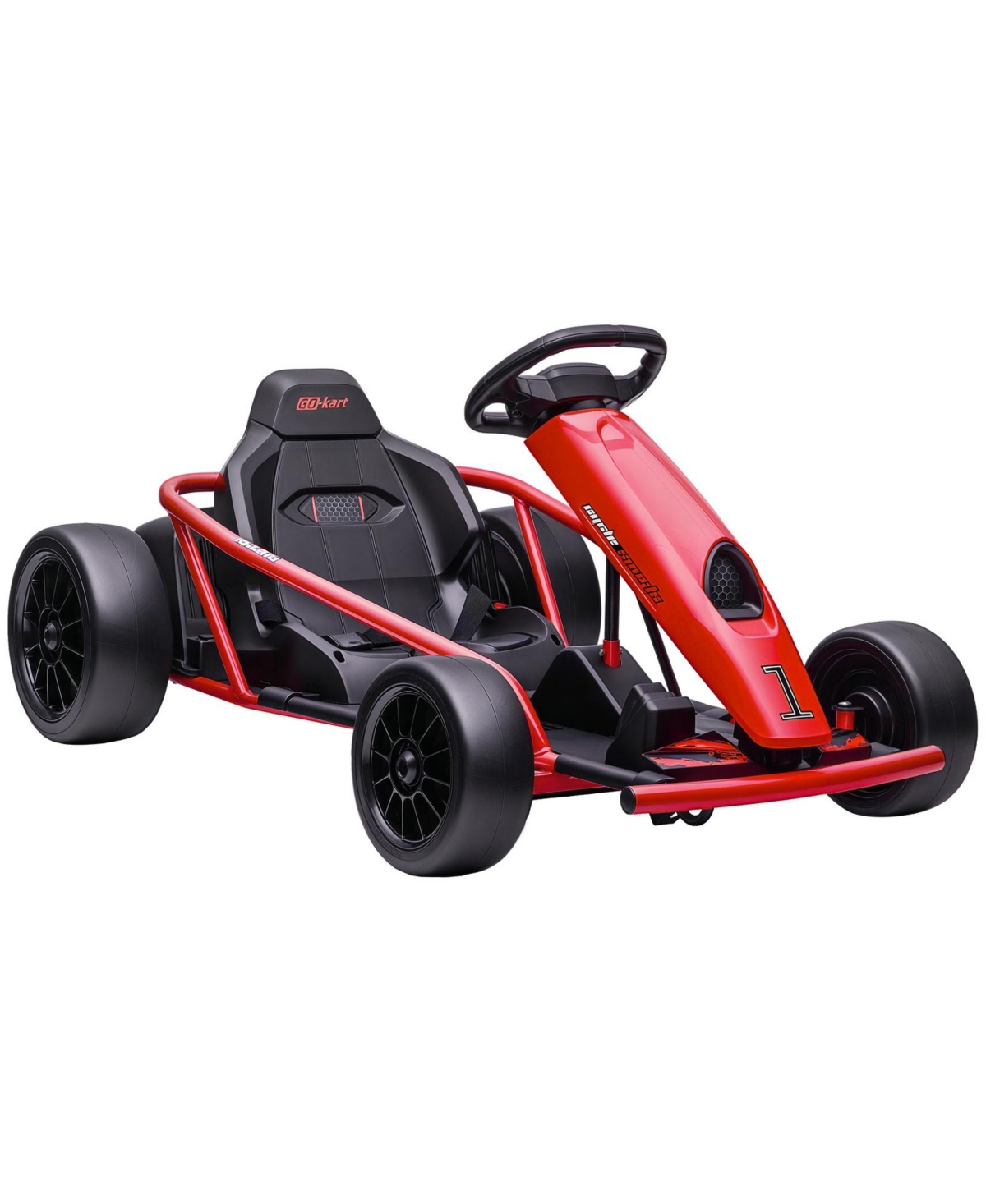 Glintex 24V Electric Drift Go Kart for Kids with 2 Speeds, Up to 8.1 mph