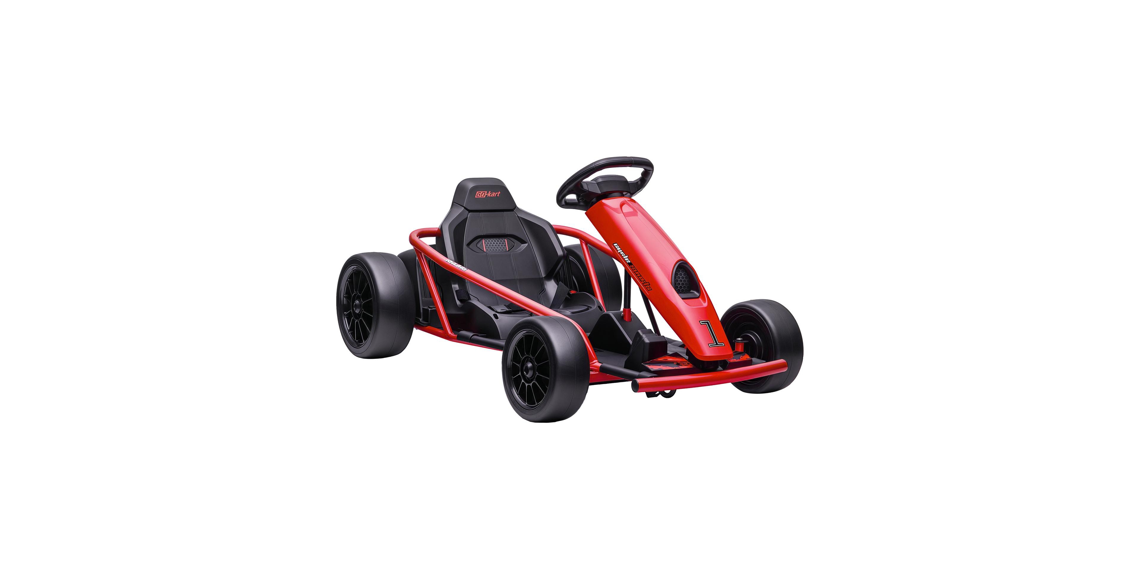 Glintex 24V Electric Drift Go Kart for Kids with 2 Speeds, Up to 8.1 mph