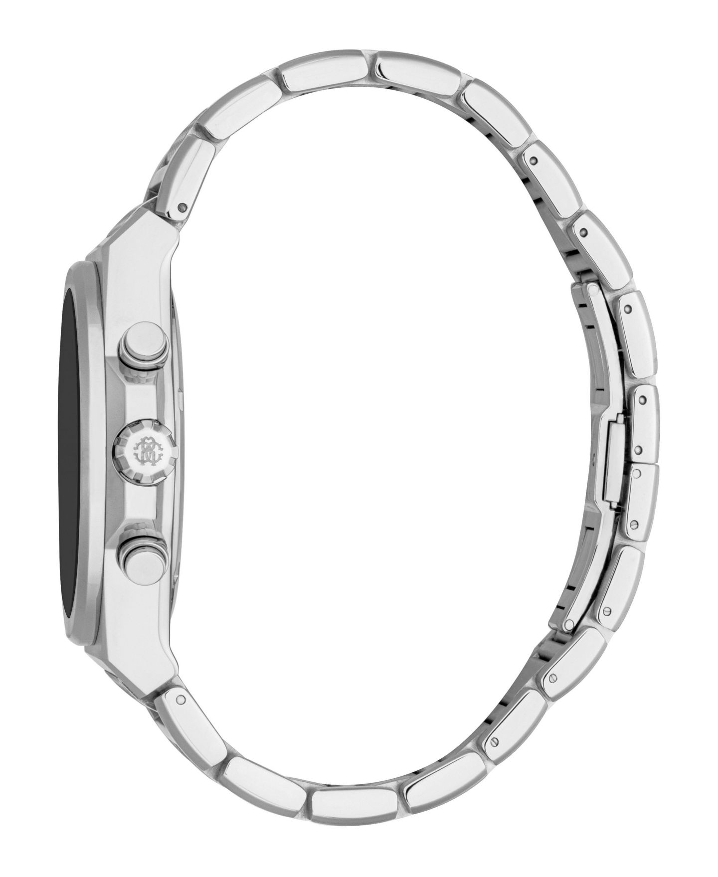 Мужские часы Roberto Cavalli Quartz Water-Resistant Silver Stainless Steel Bracelet Watch, цвет: Серебряный — фото 3