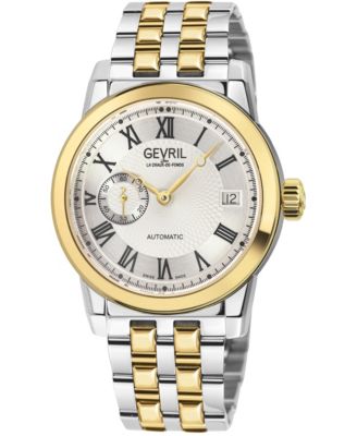 Madison Men's Swiss Automatic Two tone IPYG/SS 316L Stainless Steel Bracelet Watch