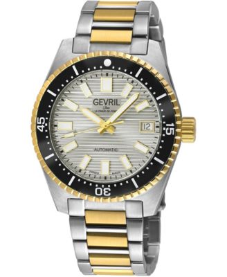 Atlantic Avenue Men's Swiss Automatic Two toned SS IPYG 316L Stainless Steel Bracelet Watch