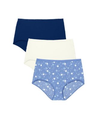 Women's Full-Cut Cotton Spandex Brief 3-Pack