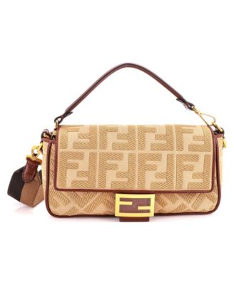 Medium Baguette NM Bag Zucca Embroidered Canvas