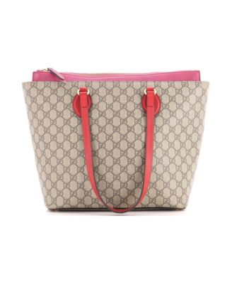 Medium Linea A Zip Tote GG Coated Canvas and Leather