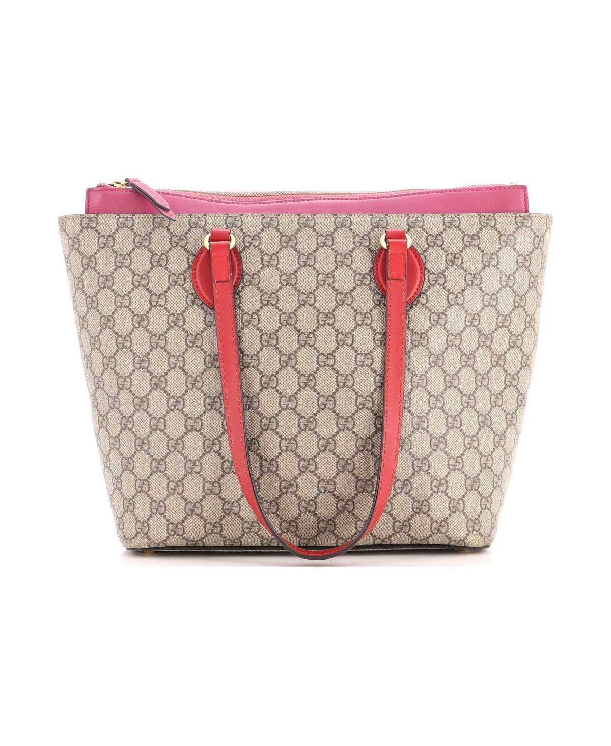 Pre-Owned Gucci Medium Linea A Zip Tote Gg Coated Canvas and Leather