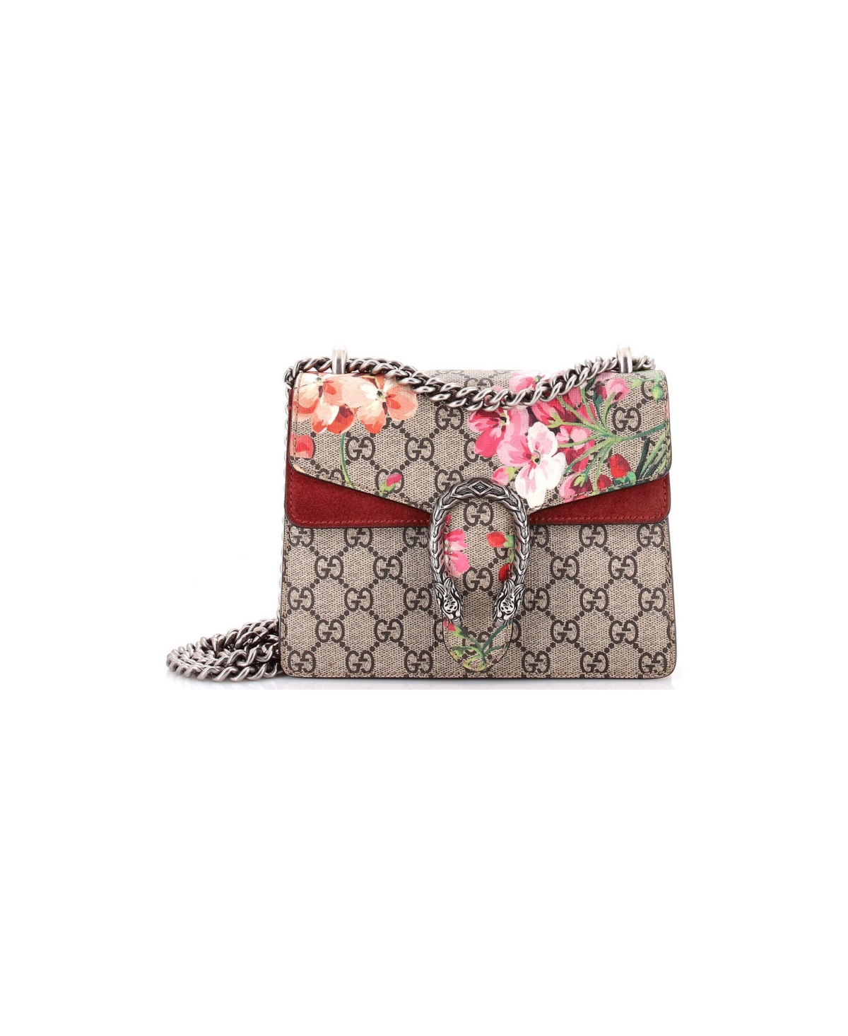 Pre-Owned Gucci Mini Dionysus Bag Blooms Print Gg Coated Canvas - Brown